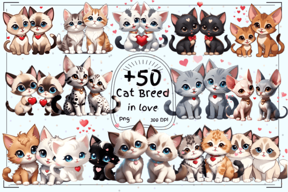 50+ Cute Cat Breed Clipart: A Designer's Feline Collection