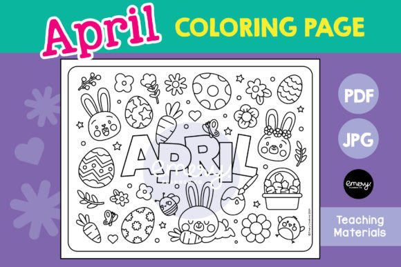 April Coloring Page: A Creative Asset for Seasonal Design