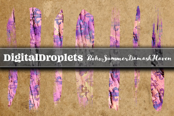 Boho Summer Damask Haven: Brush Strokes V1 for Designers