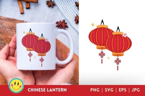Chinese New Year Lantern Illustration: A Versatile Digital Asset
