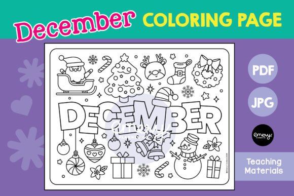 December Coloring Page: A Design Asset for Engagement