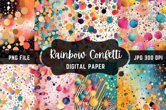 Elevate Visuals with Dynamic Rainbow Confetti