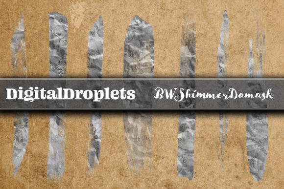 Elevate Your Designs with Free Shimmer Damask Brush Strokes
