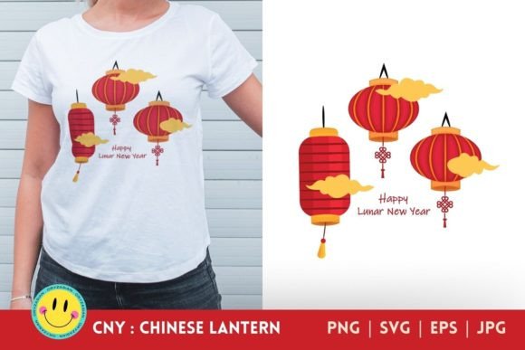 Happy Lunar New Year Illustration: A Digital Design Asset
