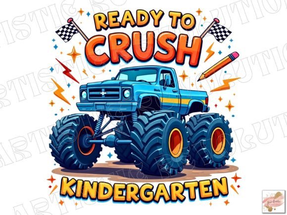 Kindergarten PNG: Monster Truck Design for Creative Projects