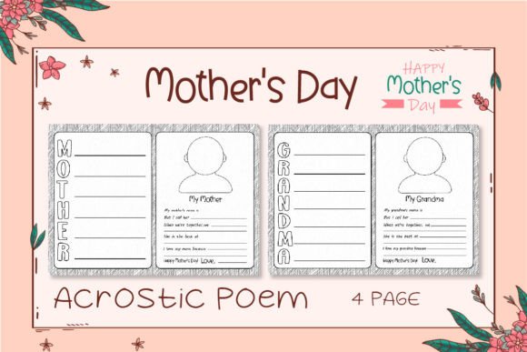 Mother's Day Acrostic Poem Worksheet: A Designer's Asset