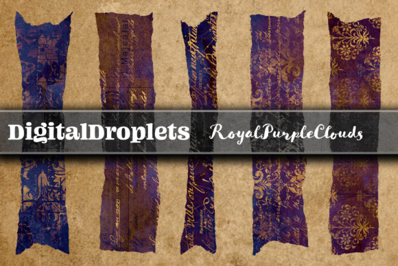 Royal Purple Clouds | 180 Washi Tapes: A Design Asset