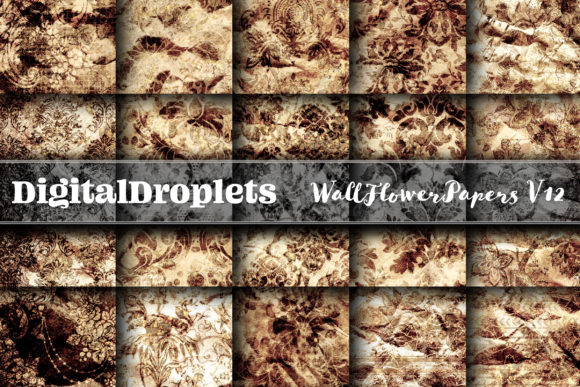 Wall Flower Papers Vol. 12 | Collection: Gothic & Vintage Design Assets