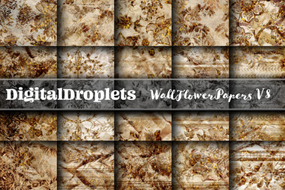 Wall Flowers Papers Vol. 8: Textured Backgrounds for Gothic & Vintage Design